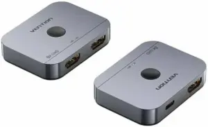 Vention 2-Port Bi-Directional 8K HDMI Switcher - Gray Aluminum