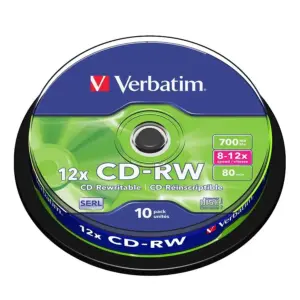 Verbatim CD-RW 10άδα 700MB 12x High Speed