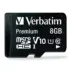 Verbatim Premium Micro SDHC 8GB Class 10/UHS-I με Adapter Lifetime Limited
