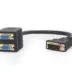Video Splitter Dvi-i Male To 2x Vga Fml Black 3