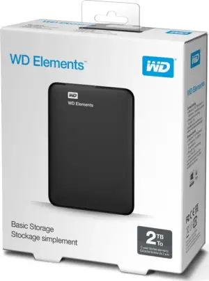 WD 2.5' HDD Elements Portable 2TB, USB 3.0 Black