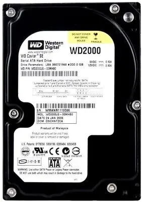 Western Digital Hdd Caviar Se 200gb 8.9ms 3.5 7200 U100 8mb