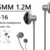 Xipin Metal Flat Ear Ενσύρματα Ακουστικά Ψείρες μαύρο-γκρι